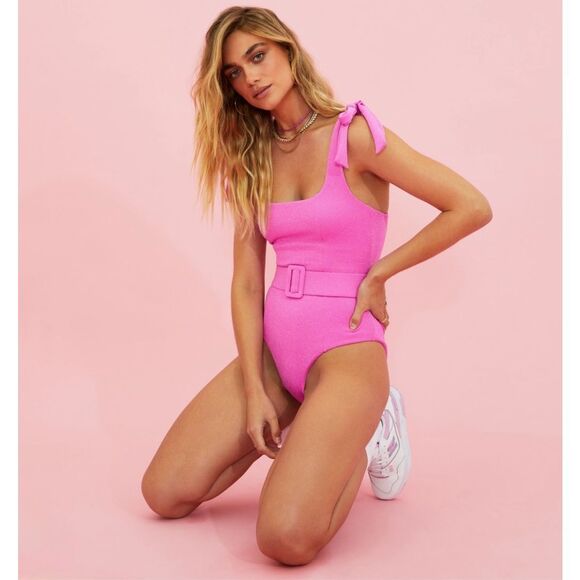 Beach Riot Sydney One Piece Swimsuit M Pink - Picture 1 of 12